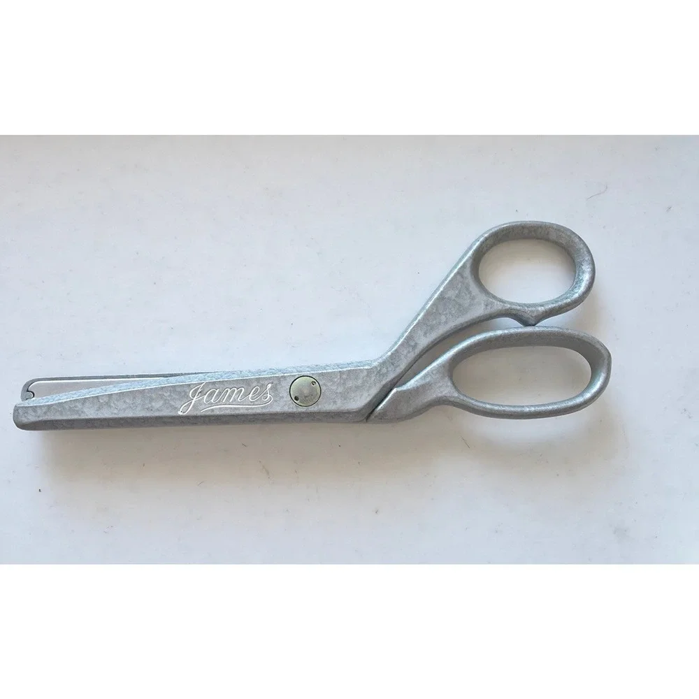 Vintage James Pinking Shears by Griffon Made in‎ USA with Original Box Silver